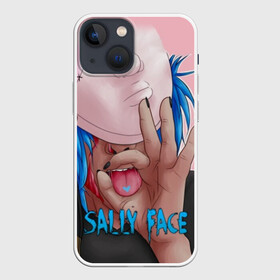 Чехол для iPhone 13 mini с принтом Sally Face в Петрозаводске,  |  | sally face | игра | компьютерная игра | лицо | маска | протез | салли фейс | школа | шрамы