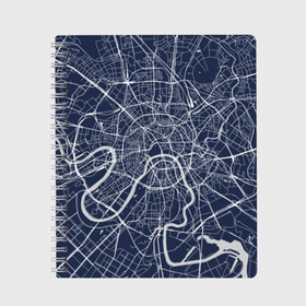 Тетрадь с принтом Карта Москвы в Петрозаводске, 100% бумага | 48 листов, плотность листов — 60 г/м2, плотность картонной обложки — 250 г/м2. Листы скреплены сбоку удобной пружинной спиралью. Уголки страниц и обложки скругленные. Цвет линий — светло-серый
 | Тематика изображения на принте: capital | city | country | map | moscow | plan | rivers | roads | russia | russians | scheme | город | дороги | карта | москва | план | реки | россия | русские | столица | страна | схема