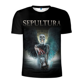 Мужская футболка 3D спортивная с принтом Sepultura в Петрозаводске, 100% полиэстер с улучшенными характеристиками | приталенный силуэт, круглая горловина, широкие плечи, сужается к линии бедра | sepultura | грув метал | группы | дэт метал | метал | музыка | рок | трэш метал