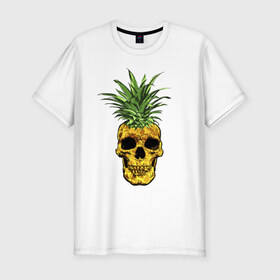 Мужская футболка премиум с принтом Ананас в Петрозаводске, 92% хлопок, 8% лайкра | приталенный силуэт, круглый вырез ворота, длина до линии бедра, короткий рукав | Тематика изображения на принте: cool | creative | design | fruit | green | hype | new york | pineapple | skull | summer | supreme | vanguard | vegan | авангард | ананас | дизайн | зеленый | креатив | круто | лето | фрукт | хайп | череп