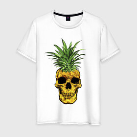 Мужская футболка хлопок с принтом Ананас в Петрозаводске, 100% хлопок | прямой крой, круглый вырез горловины, длина до линии бедер, слегка спущенное плечо. | cool | creative | design | fruit | green | hype | new york | pineapple | skull | summer | supreme | vanguard | vegan | авангард | ананас | дизайн | зеленый | креатив | круто | лето | фрукт | хайп | череп