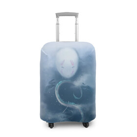 Чехол для чемодана 3D с принтом Унесённые призраками в Петрозаводске, 86% полиэфир, 14% спандекс | двустороннее нанесение принта, прорези для ручек и колес | аниме | безликий | сэн и таинственное исчезновение тихиро | унесённые призраками | хаку | хаяо миядзаки