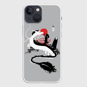Чехол для iPhone 13 mini с принтом Тихиро гладит Хаку в Петрозаводске,  |  | аниме | безликий | сэн и таинственное исчезновение тихиро | унесённые призраками | хаку | хаяо миядзаки