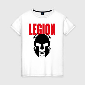 Женская футболка хлопок с принтом Legion в Петрозаводске, 100% хлопок | прямой крой, круглый вырез горловины, длина до линии бедер, слегка спущенное плечо | black | cool | creative | design | fashion | hype | legion | philosophy | rom | skeleton | skull | supreme | vanguard | авангард | дизайн | креатив | круто | легион | мода | рим | скелет | философия | хайп | череп | черный
