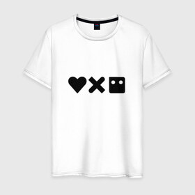 Мужская футболка хлопок с принтом LDR в Петрозаводске, 100% хлопок | прямой крой, круглый вырез горловины, длина до линии бедер, слегка спущенное плечо. | death | love death + robots | netflix | robots | любовь | нетфликс | роботы | сериал