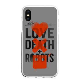 Чехол для iPhone XS Max матовый с принтом LoveD+R в Петрозаводске, Силикон | Область печати: задняя сторона чехла, без боковых панелей | death | love death + robots | netflix | robots | любовь | нетфликс | роботы | сериал