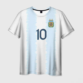 Мужская футболка 3D с принтом Messi Copa America 2019 в Петрозаводске, 100% полиэфир | прямой крой, круглый вырез горловины, длина до линии бедер | barcelona | champions | league | lionel | messi | spain | барселона | испания | лига | лионель | месси | чемпионов