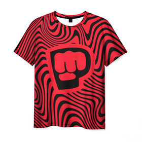 Мужская футболка 3D с принтом PewDiePie Logo в Петрозаводске, 100% полиэфир | прямой крой, круглый вырез горловины, длина до линии бедер | bro fist | pdp. | pewdiepie | блоггер | логотип | пьюдипай | ютуб | ютубер