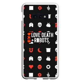 Чехол для Samsung S10E с принтом Love Death & Robots в Петрозаводске, Силикон | Область печати: задняя сторона чехла, без боковых панелей | Тематика изображения на принте: cartoon | death | fantasy | heavy | horror | metal | miller | netflix | robots | tim | witness | любовь | миллер | мультфильм | робот | роботы | тим | ужасы | фэнтези