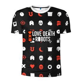 Мужская футболка 3D спортивная с принтом Love, Death & Robots в Петрозаводске, 100% полиэстер с улучшенными характеристиками | приталенный силуэт, круглая горловина, широкие плечи, сужается к линии бедра | cartoon | death | fantasy | heavy | horror | metal | miller | netflix | robots | tim | witness | любовь | миллер | мультфильм | робот | роботы | тим | ужасы | фэнтези