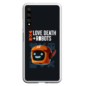 Чехол для Honor 20 с принтом Love Death & Robots в Петрозаводске, Силикон | Область печати: задняя сторона чехла, без боковых панелей | cartoon | death | fantasy | heavy | horror | metal | miller | netflix | robots | tim | witness | любовь | миллер | мультфильм | робот | роботы | тим | ужасы | фэнтези