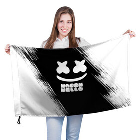 Флаг 3D с принтом Marshmello 4 в Петрозаводске, 100% полиэстер | плотность ткани — 95 г/м2, размер — 67 х 109 см. Принт наносится с одной стороны | dj | fortnite | marshmello | music | дж | зефир | маршмелоу | музыка | форнайт | фортнайт