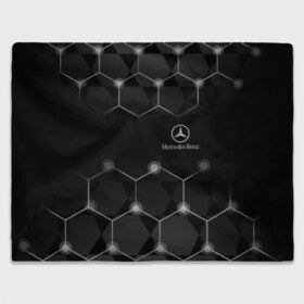 Плед 3D с принтом Mercedes в Петрозаводске, 100% полиэстер | закругленные углы, все края обработаны. Ткань не мнется и не растягивается | Тематика изображения на принте: amg | mercedes | авто | автомобиль | иномарка | логотип | машина | мерседес | текстура