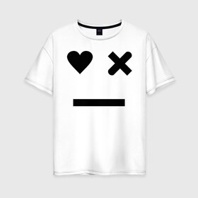 Женская футболка хлопок Oversize с принтом Любовь смерть и роботы в Петрозаводске, 100% хлопок | свободный крой, круглый ворот, спущенный рукав, длина до линии бедер
 | death | robots