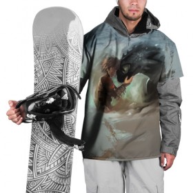 Накидка на куртку 3D с принтом Верные друзья в Петрозаводске, 100% полиэстер |  | dragon | how | to train | your | астрид | беззубик | викинги | всадник | дракон | как | ночная | олух | приручить | фурия | фэнтези
