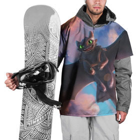 Накидка на куртку 3D с принтом Беззубик в Петрозаводске, 100% полиэстер |  | dragon | how | to train | your | астрид | беззубик | викинги | всадник | дракон | как | ночная | олух | приручить | фурия | фэнтези