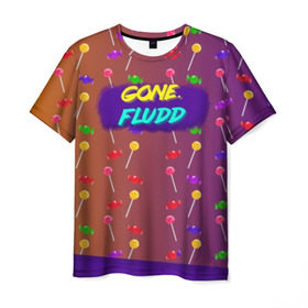 Мужская футболка 3D с принтом Gone.Fludd (art) 5 в Петрозаводске, 100% полиэфир | прямой крой, круглый вырез горловины, длина до линии бедер | fludd | gone | gone.fludd | mambl | rap | гон флад | кубик льда | мамбл | реп | сахарный человек