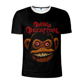 Мужская футболка 3D спортивная с принтом Dark Deception 1 в Петрозаводске, 100% полиэстер с улучшенными характеристиками | приталенный силуэт, круглая горловина, широкие плечи, сужается к линии бедра | dark | dark deception | deception | five night | fnaf | game | horror | дарк десепшен | игра
