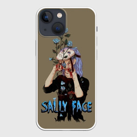 Чехол для iPhone 13 mini с принтом Sally Face в Петрозаводске,  |  | sally face | игра | компьютерная игра | лицо | маска | протез | салли фейс | школа | шрамы