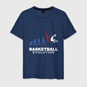 Мужская футболка хлопок с принтом Баскетбольная эволюция в Петрозаводске, 100% хлопок | прямой крой, круглый вырез горловины, длина до линии бедер, слегка спущенное плечо. | and1 | basketball | coach | evolution | game | james | jordan | lebron | monkey | mvp | nba | player | slam dunk | sport | streetball | team | баскетбол | баскетболист | бросок | джеймс | джордан | игра | игрок | леброн | мяч | нба | обезьяна | 