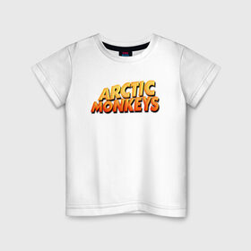 Детская футболка хлопок с принтом Arctic Monkeys в Петрозаводске, 100% хлопок | круглый вырез горловины, полуприлегающий силуэт, длина до линии бедер | британская | гараж | группа | инди рок | метал | постпанк | психоделический | ривайвл | рок | хай грин | электроник