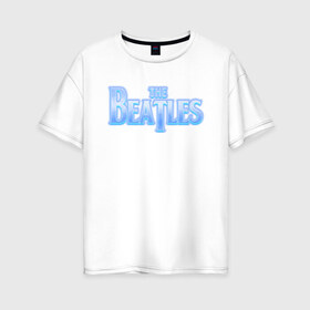 Женская футболка хлопок Oversize с принтом The Beatles в Петрозаводске, 100% хлопок | свободный крой, круглый ворот, спущенный рукав, длина до линии бедер
 | битлз | британская | группа | джон леннон | джордж харрисон | ливерпуль | пол маккартни | ринго старр | рок
