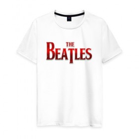 Мужская футболка хлопок с принтом The Beatles в Петрозаводске, 100% хлопок | прямой крой, круглый вырез горловины, длина до линии бедер, слегка спущенное плечо. | битлз | британская | группа | джон леннон | джордж харрисон | ливерпуль | пол маккартни | ринго старр | рок