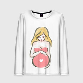 Женский лонгслив 3D с принтом Рождение новой жизни в Петрозаводске, 100% полиэстер | длинные рукава, круглый вырез горловины, полуприлегающий силуэт | беременная | беременность | будущая мама | девушка | для мам
