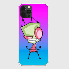 Чехол для iPhone 12 Pro Max с принтом Захватчик Зим (2) в Петрозаводске, Силикон |  | invader | invader zim | zim | захват | захватчик зим | зим | мультфильм | нло | пришелец