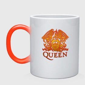 Кружка хамелеон с принтом Queen в Петрозаводске, керамика | меняет цвет при нагревании, емкость 330 мл | queen | богемская рапсодия | брайан мэи | британская | группа | королева | роджер тейлор | рок | фредди меркьюри