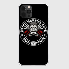 Чехол для iPhone 12 Pro Max с принтом MMA в Петрозаводске, Силикон |  | animal | athlet | club | cool | emblem | extreme | fighter | fighting | gorilla | logo | mma | sign | sport | stars | text | атлет | боец | бойцовский | горилла | единоборства | животное | звезды | знак | клуб | крутой | логотип | надпись | перчатки | при