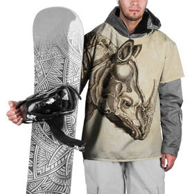Накидка на куртку 3D с принтом Носорог (гравюра Дюрера) в Петрозаводске, 100% полиэстер |  | rhinoceros | гравюра | индия | латы | млекопитающий | непарнокопытный | рог | холст | чешуя