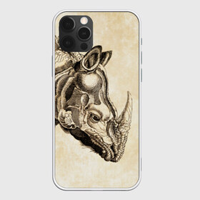 Чехол для iPhone 12 Pro Max с принтом Носорог (гравюра Дюрера) в Петрозаводске, Силикон |  | rhinoceros | гравюра | индия | латы | млекопитающий | непарнокопытный | рог | холст | чешуя