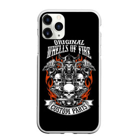 Чехол для iPhone 11 Pro матовый с принтом Whells of fire в Петрозаводске, Силикон |  | biker | death | emblem | fire | flame | hel | knife | logo | motorcycle | retro | sign | skeleton | skull | slogan | vintage | байкер | винтаж | девиз | детали | знак | каска | логотип | лозунг | мотоцикл | мотоциклист | надпись | нестандартные | нож | ог