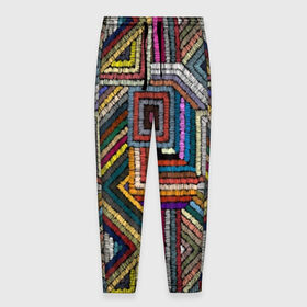 Мужские брюки 3D с принтом Этнический орнамент в Петрозаводске, 100% полиэстер | манжеты по низу, эластичный пояс регулируется шнурком, по бокам два кармана без застежек, внутренняя часть кармана из мелкой сетки | bright | carpet | colors | embroidery | ethnic | fashion | geometric | national | ornament | pattern | style | thread | вышивка | геометрический | ковер | мода | национальная | нитки | орнамент | стиль | узор | цвета | этнический | яркие