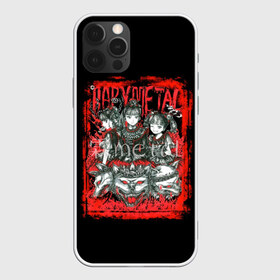 Чехол для iPhone 12 Pro Max с принтом babymetal anime в Петрозаводске, Силикон |  | black | metall | аниме | бэбиметал | волки | девочки | рамка | рок | тяжелаямузыка | тянки