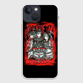 Чехол для iPhone 13 mini с принтом babymetal anime в Петрозаводске,  |  | black | metall | аниме | бэбиметал | волки | девочки | рамка | рок | тяжелаямузыка | тянки