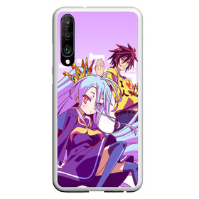 Чехол для Honor P30 с принтом No Game No Life в Петрозаводске, Силикон | Область печати: задняя сторона чехла, без боковых панелей | ngnl | no game no life | аниме | без игры жизни нет | изуна | манга | нет игры   нет жизни | сора и сиро | широ