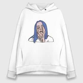 Женское худи Oversize хлопок с принтом Billie Eilish в Петрозаводске, френч-терри — 70% хлопок, 30% полиэстер. Мягкий теплый начес внутри —100% хлопок | боковые карманы, эластичные манжеты и нижняя кромка, капюшон на магнитной кнопке | Тематика изображения на принте: ailish | billi | billie eilish | bury a friend | copycat | crown | dont smile at me | lovely | music | my boy | party favor | pop | били | билли айлиш | девушка | музыка | певица | поп | эйлиш