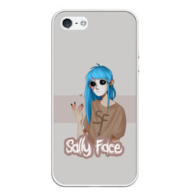 Чехол для iPhone 5/5S матовый с принтом Sally Face в Петрозаводске, Силикон | Область печати: задняя сторона чехла, без боковых панелей | blue | diane | face | fisher | gizmo | henry | johnson | killer | larry | sally | генри | гизмо | джонсон | диана | ларри | лицо | салли | фейс | фишер