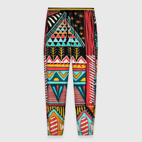 Мужские брюки 3D с принтом Африканский стиль  в Петрозаводске, 100% полиэстер | манжеты по низу, эластичный пояс регулируется шнурком, по бокам два кармана без застежек, внутренняя часть кармана из мелкой сетки | africa | african | pattern | style | trend | африка | африканский стиль | геометрия | мода | орнамент | паттерн | стиль | тренд