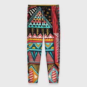 Женские брюки 3D с принтом Африканский стиль  в Петрозаводске, полиэстер 100% | прямой крой, два кармана без застежек по бокам, с мягкой трикотажной резинкой на поясе и по низу штанин. В поясе для дополнительного комфорта — широкие завязки | africa | african | pattern | style | trend | африка | африканский стиль | геометрия | мода | орнамент | паттерн | стиль | тренд