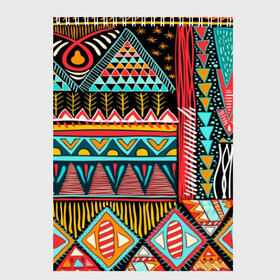 Скетчбук с принтом Африканский стиль в Петрозаводске, 100% бумага
 | 48 листов, плотность листов — 100 г/м2, плотность картонной обложки — 250 г/м2. Листы скреплены сверху удобной пружинной спиралью | africa | african | pattern | style | trend | африка | африканский стиль | геометрия | мода | орнамент | паттерн | стиль | тренд