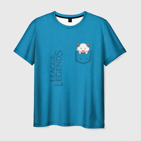 Мужская футболка 3D с принтом Poro Pocket Tee в Петрозаводске, 100% полиэфир | прямой крой, круглый вырез горловины, длина до линии бедер | Тематика изображения на принте: league of legends | lol | азир | акали | алистар | амуму | анивия | ари | атрокс | воин | вуконг | гарен | лига легенд | лига оф легенд | лол | маг | поддержка | стрелок | танк