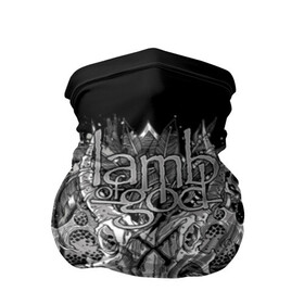 Бандана-труба 3D с принтом Lamb of God в Петрозаводске, 100% полиэстер, ткань с особыми свойствами — Activecool | плотность 150‒180 г/м2; хорошо тянется, но сохраняет форму | death metal | lamb of god | log | грув метал | группы | метал | музыка | рок | трэш