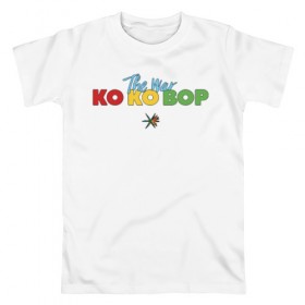 Мужская футболка хлопок с принтом EXO - KO KO BOP в Петрозаводске, 100% хлопок | прямой крой, круглый вырез горловины, длина до линии бедер, слегка спущенное плечо. | boys band | bts | exo | j pop | k pop | ko ko bop | korea | music | nct | pop | pop idols | the war | бойс бенд | бтс | ексо | ехо | идолы | к поп | корея | нст | поп | попса