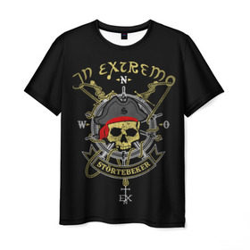 Мужская футболка 3D с принтом In Extremo в Петрозаводске, 100% полиэфир | прямой крой, круглый вырез горловины, длина до линии бедер | in extremo | inextremo | группы | метал | музыка | рок | фолк метал | хорд рок