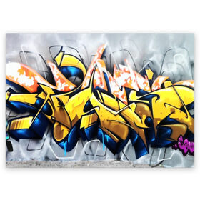 Поздравительная открытка с принтом Street art в Петрозаводске, 100% бумага | плотность бумаги 280 г/м2, матовая, на обратной стороне линовка и место для марки
 | grafiti | paint | street art | urban | город | граффити | искусство | кирпичи | краски | рисунки | стена | улицы | уличное искусство