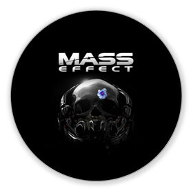 Коврик круглый с принтом Mass Effect в Петрозаводске, резина и полиэстер | круглая форма, изображение наносится на всю лицевую часть | Тематика изображения на принте: andromeda | n7 | игры | компьютерные игры | масс эффект