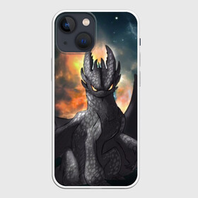 Чехол для iPhone 13 mini с принтом Night Fury в Петрозаводске,  |  | how to train your dragon | night fury | беззубик | дракон | как приручить дракона | ночная фурия